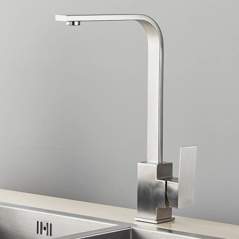 Square Rotatable Basin Kitchen Sink Mixer Tap