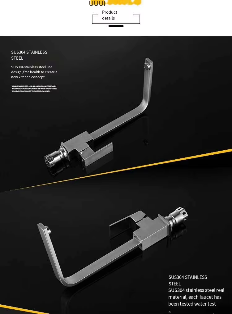 Square Rotatable Basin Kitchen Sink Mixer Tap