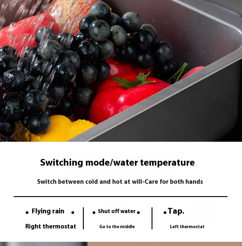 Digital Display Pull Out Waterfall Kitchen Faucet