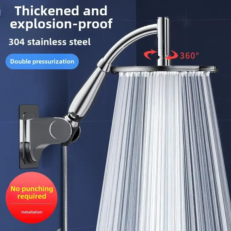 Large High Pressure Round Extended Rain Shower Head