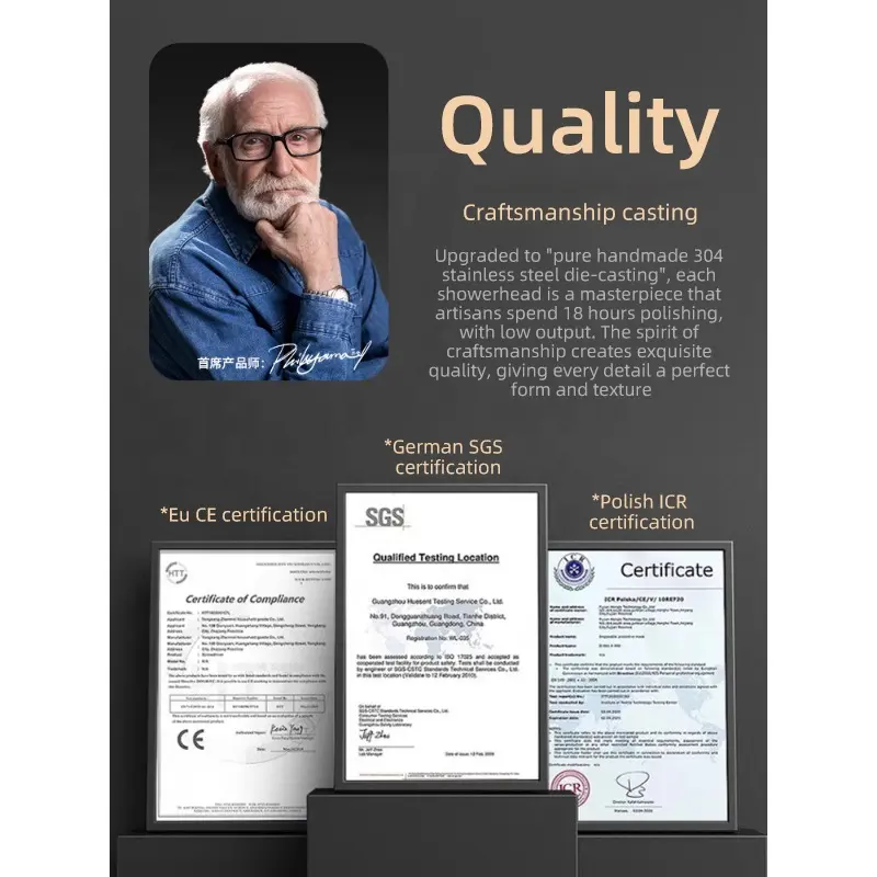 Three Speed Adjustable Hand held Shower Head