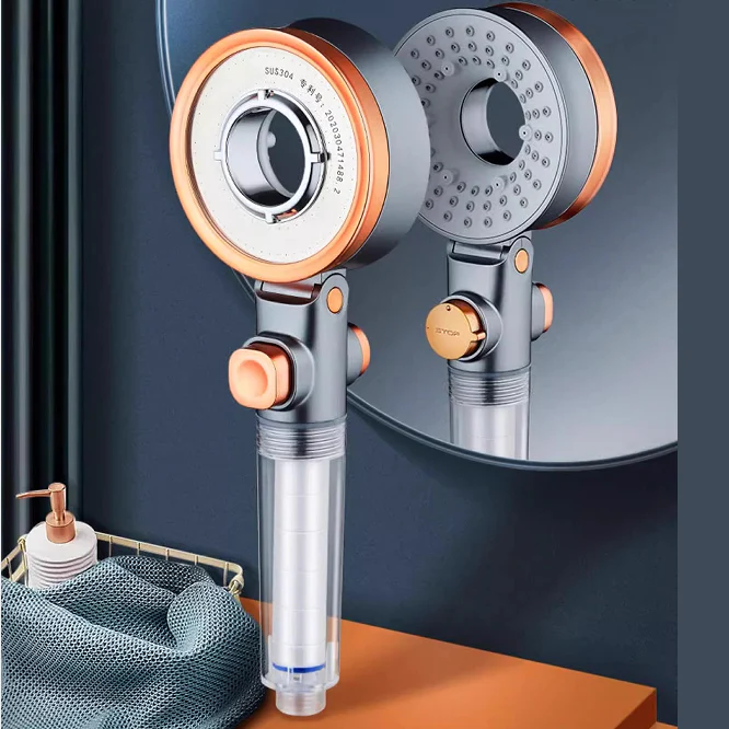 Double Sided Pressurized Dechlorination Shower Head