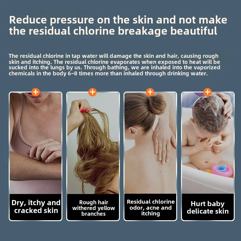 Double Sided Pressurized Dechlorination Shower Head