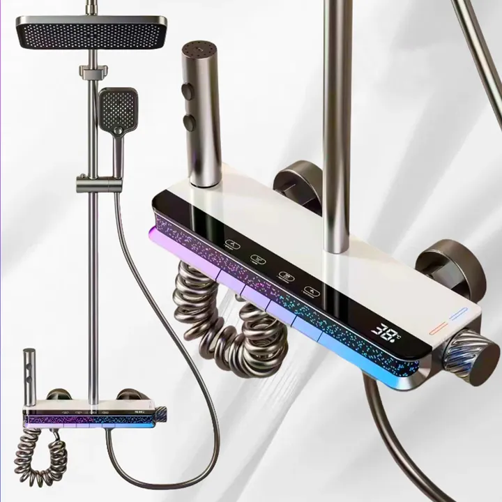 4 Modes 4 in 1 Starry Sky Digital Display Rain Shower Set