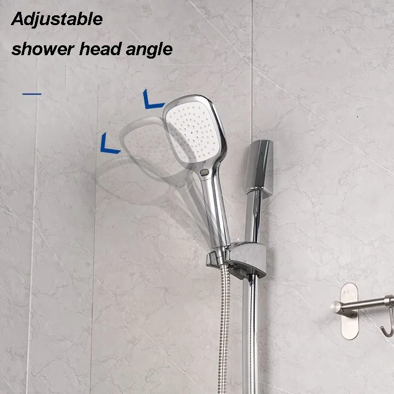 Adjustable Handheld Showerhead Shower Slide Bar with Hand Shower Bracket Soap Dish