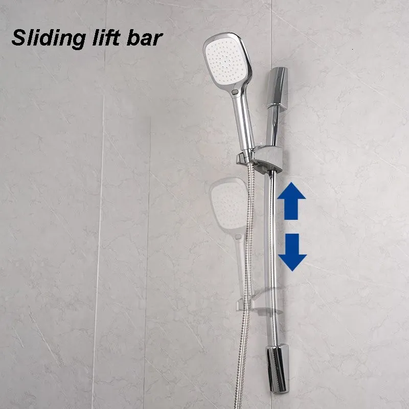 Adjustable Handheld Showerhead Shower Slide Bar with Hand Shower Bracket Soap Dish