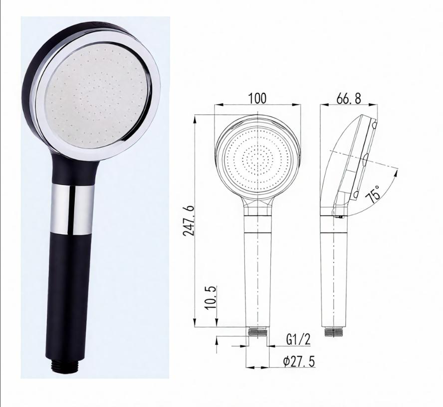 Wholesale single-function circular hand-held shower head