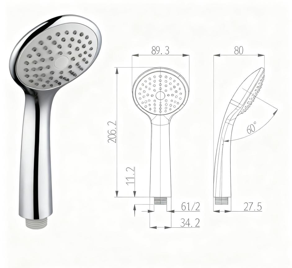 Wholesale single-function circular hand-held shower head