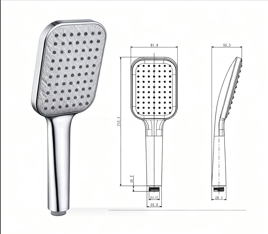 Wholesale single-function circular hand-held shower head