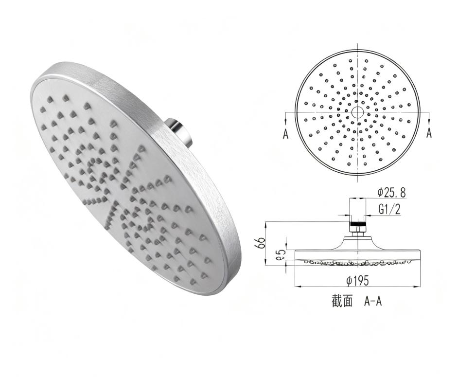 Wholesale Overhead Rain Shower Heads - Bulk Brass Fixtures with High-Pressure Design