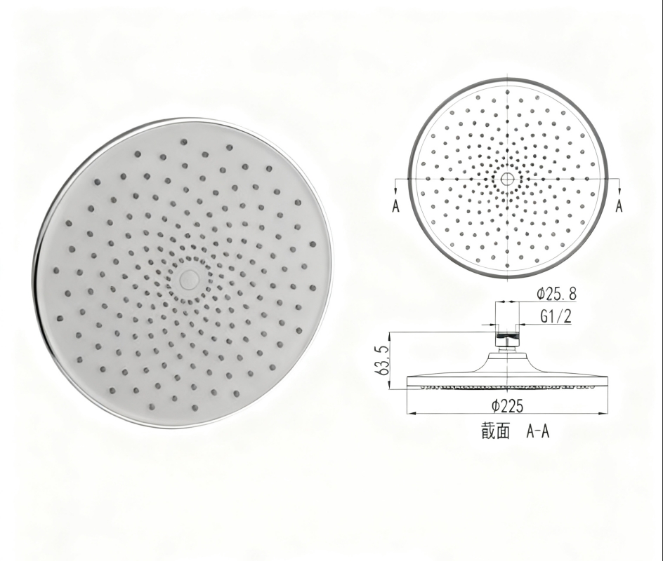 Wholesale Overhead Rain Shower Heads - Bulk Brass Fixtures with High-Pressure Design