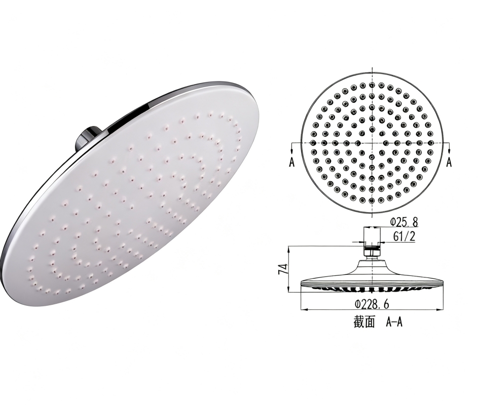 Wholesale Overhead Rain Shower Heads - Bulk Brass Fixtures with High-Pressure Design