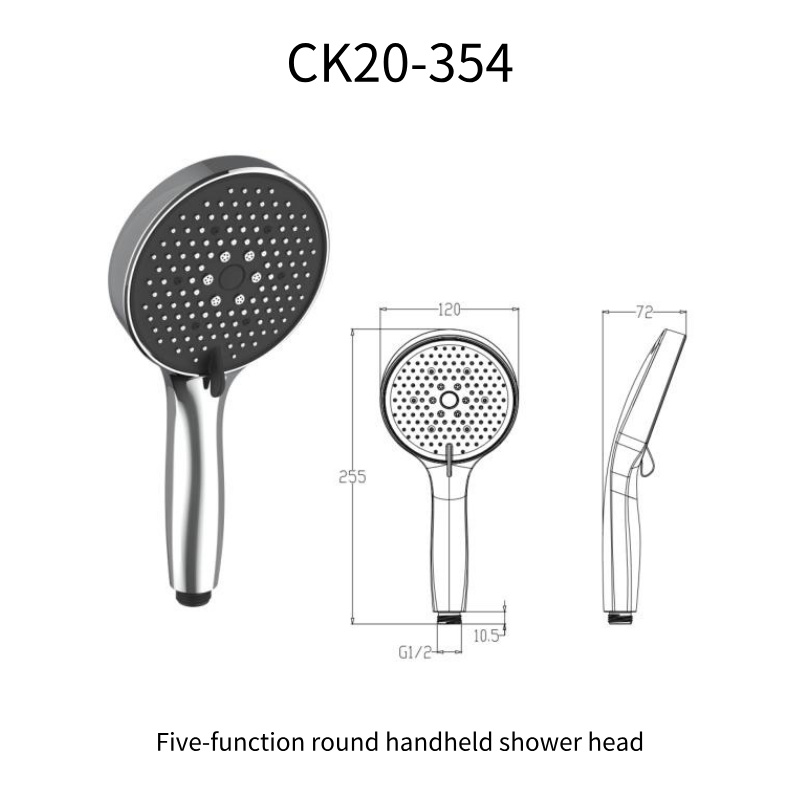 5-Function Handheld Shower Head Wholesale, Pressure-Boosting & Water-Saving Shower Sprayer, Adjustable Water Modes, Direct Supply from Source Factory
