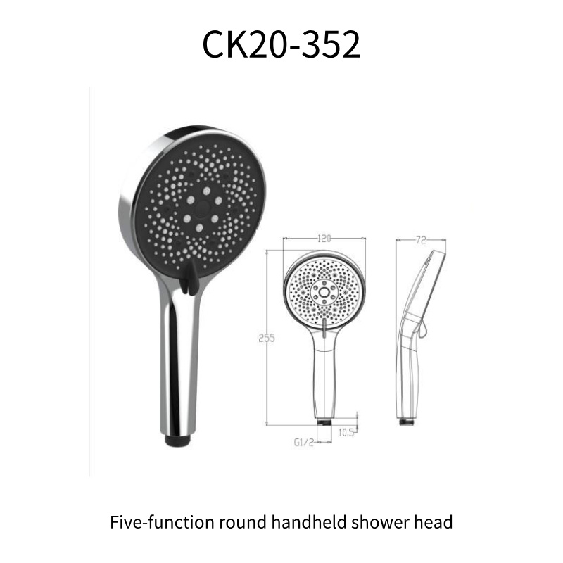 5-Function Handheld Shower Head Wholesale, Pressure-Boosting & Water-Saving Shower Sprayer, Adjustable Water Modes, Direct Supply from Source Factory