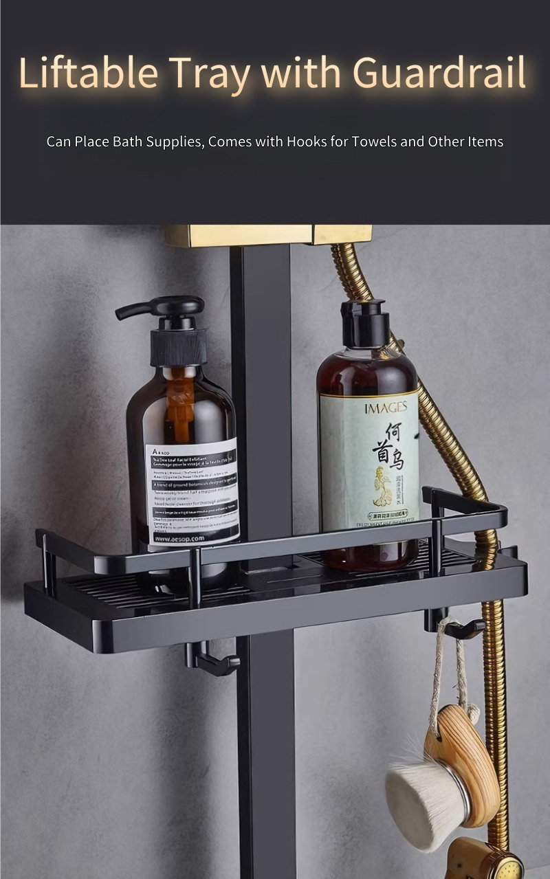 Black Gold Air-Rich Air Shower Head Set | Wholesale Hotline: The Top Pick for Engineering and Building Materials Companies' Bathroom Essentials