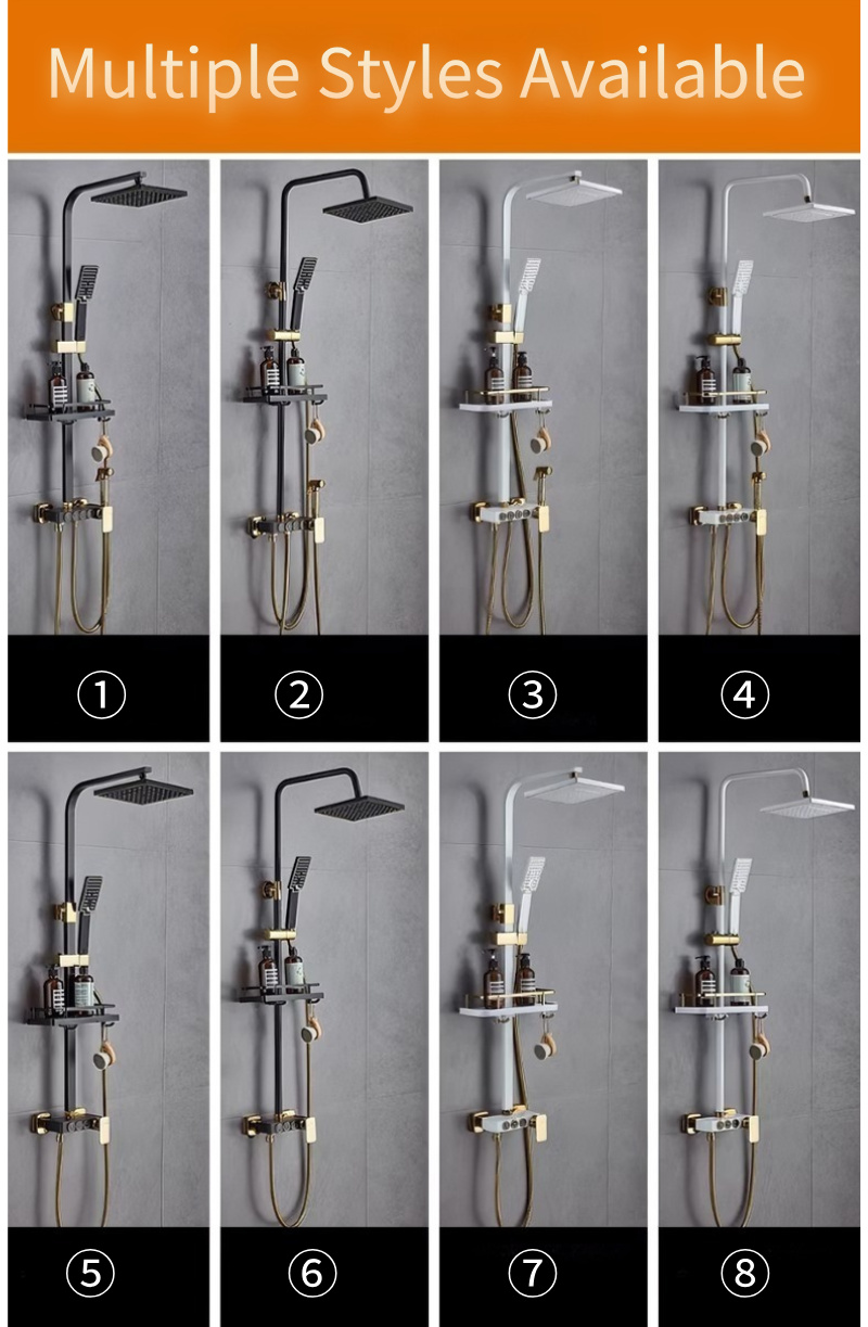 Black Gold Air-Rich Air Shower Head Set | Wholesale Hotline: The Top Pick for Engineering and Building Materials Companies' Bathroom Essentials