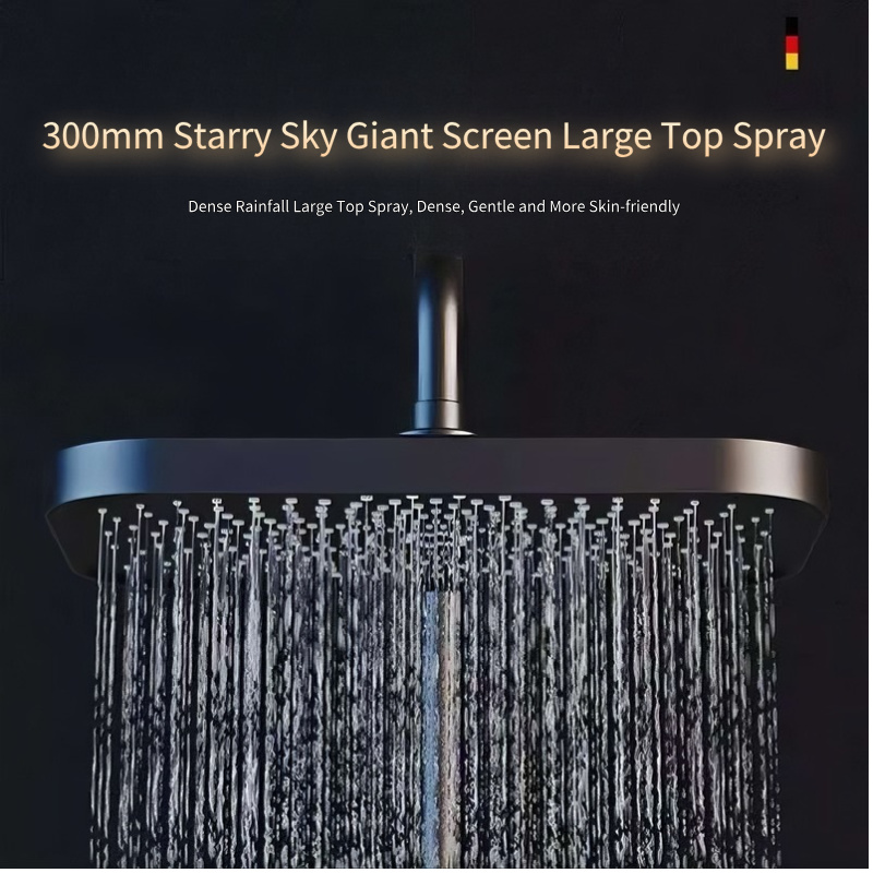 Luxury Black Thermostatic Showerhead Set: Wholesale Direct from Manufacturer for an Exquisite Bathroom Experience