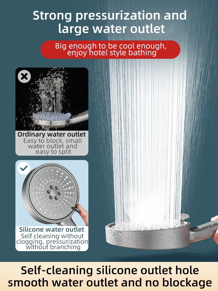 Large Panel Boost Showerhead Wide Coverage Comfort Bath