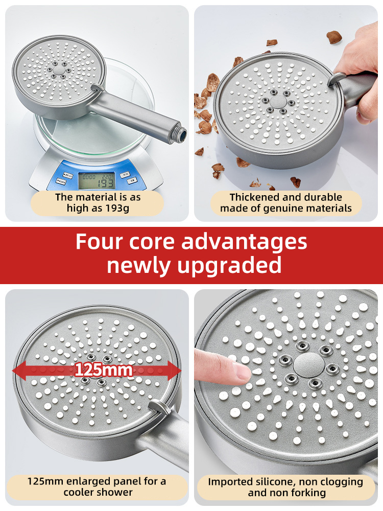 Large Panel Boost Showerhead Wide Coverage Comfort Bath