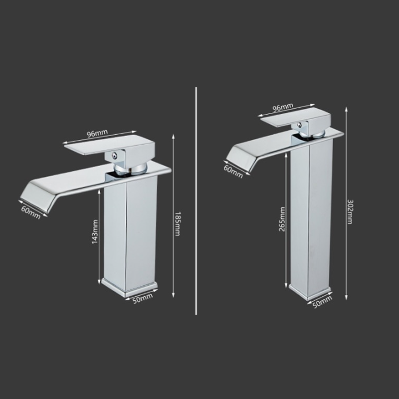 Modern Luxury Stainless Steel Waterfall Faucet Single Handle