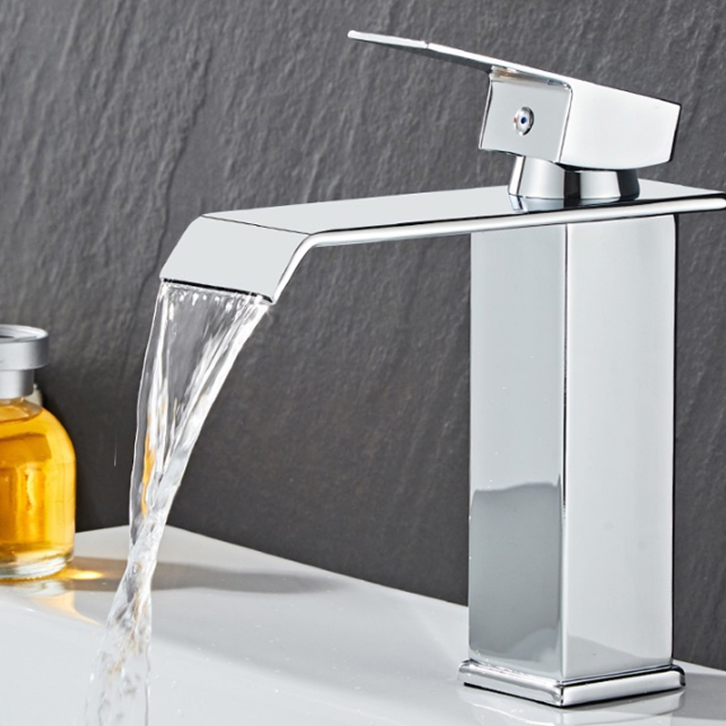 Modern Luxury Stainless Steel Waterfall Faucet Single Handle