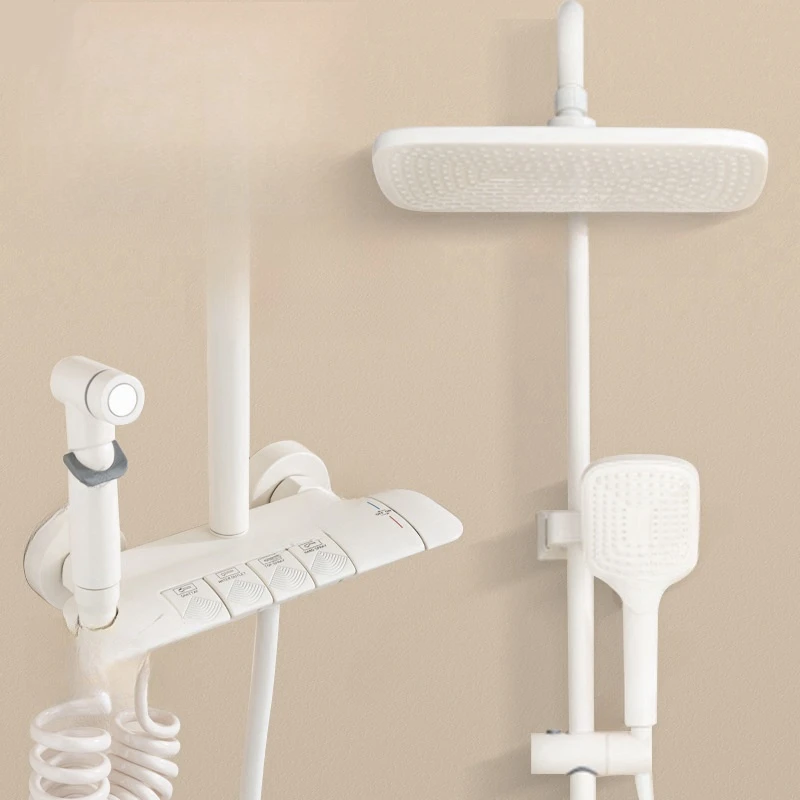 Wall Mounted Rotating Power Digital Three Way Shower Head Set