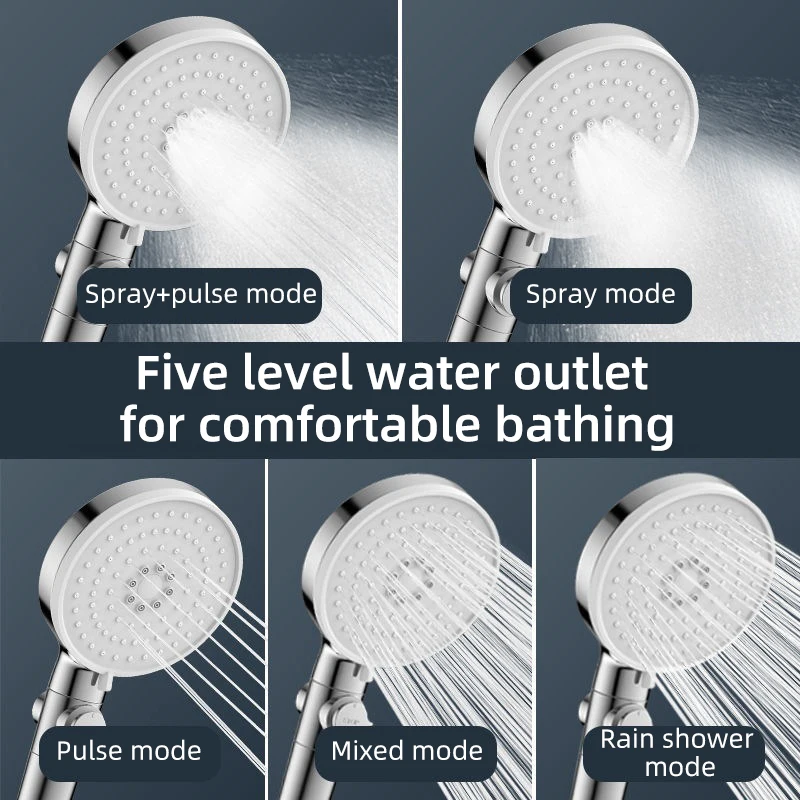 5 Mode High Pressure Handheld Shower Head