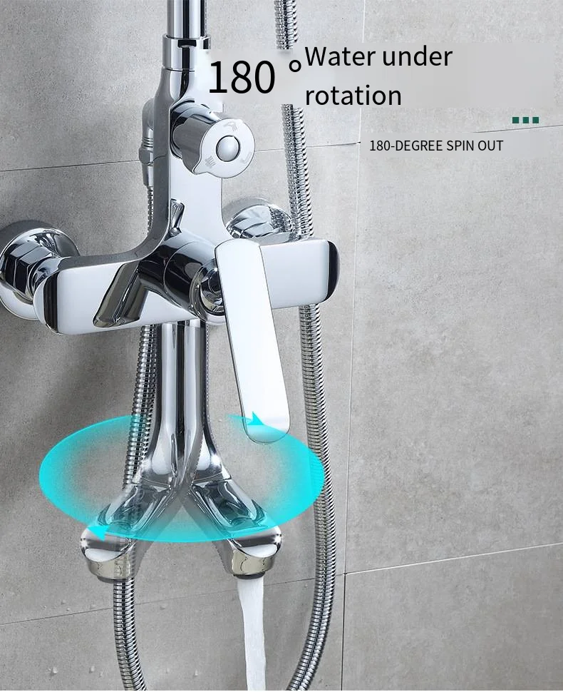 Thermostatic Rainfall Shower Faucet Set