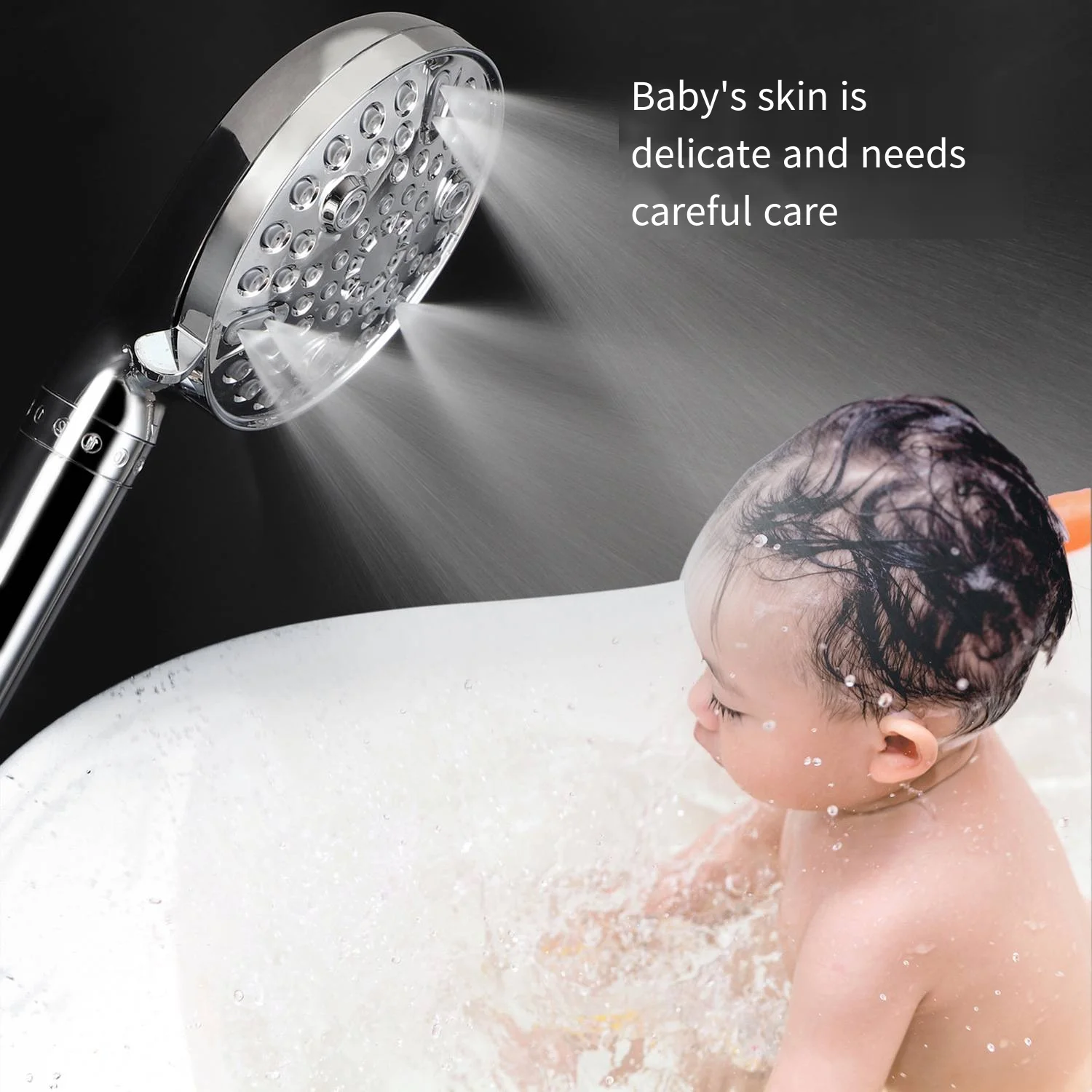 Multifunction Handheld Showerhead With Hard Water Filter