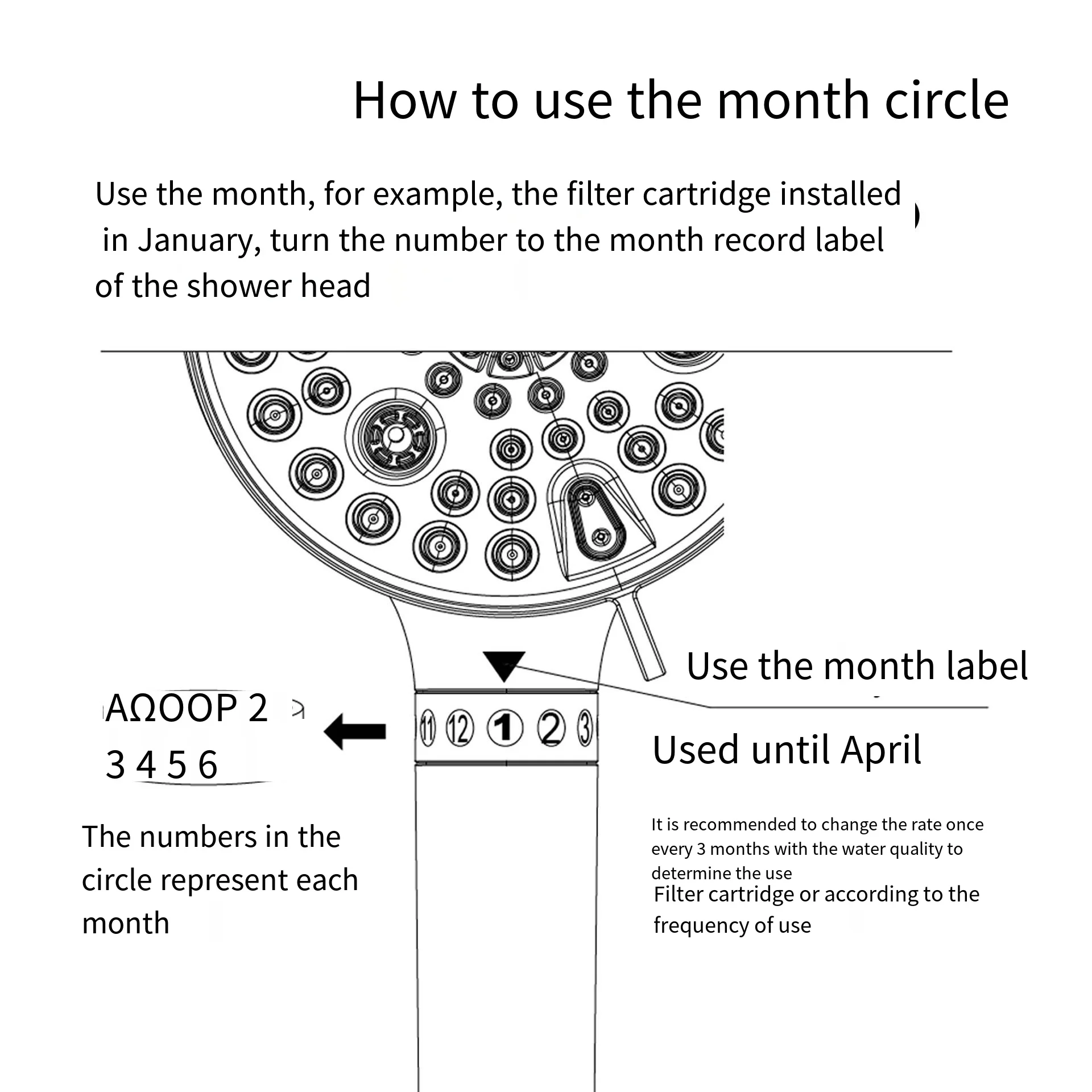 Multifunction Handheld Showerhead With Hard Water Filter