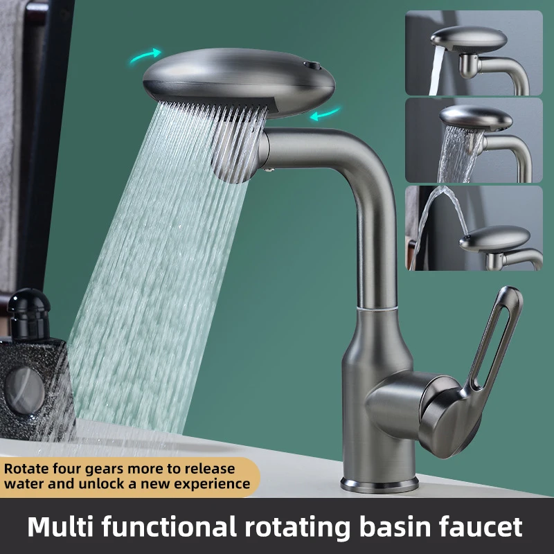 360° Rotatable Bathroom Waterfall Basin Faucet