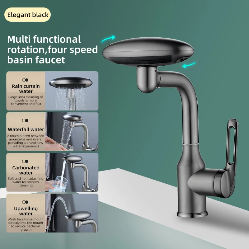 360° Rotatable Bathroom Waterfall Basin Faucet