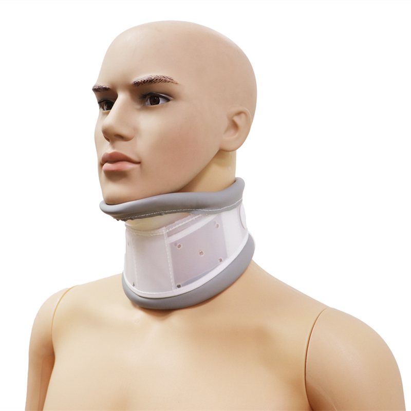 Collarín cervical de cuero rígido estabilizador de cuello para órtesis
