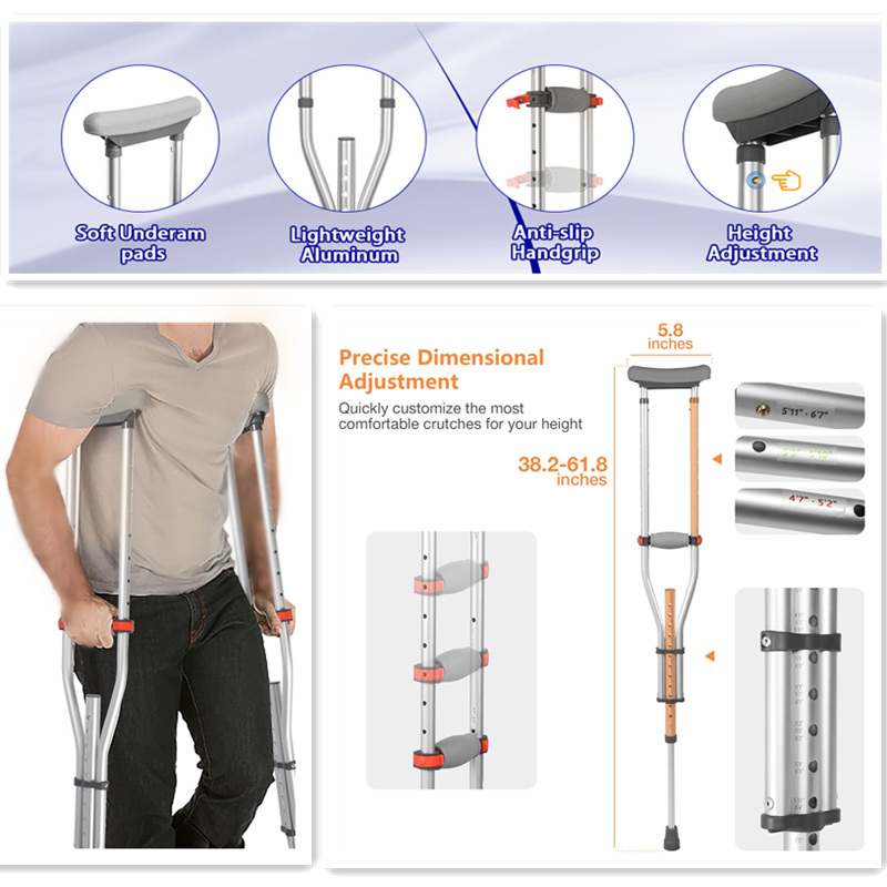 Underarm Crutches for Adults and Kids