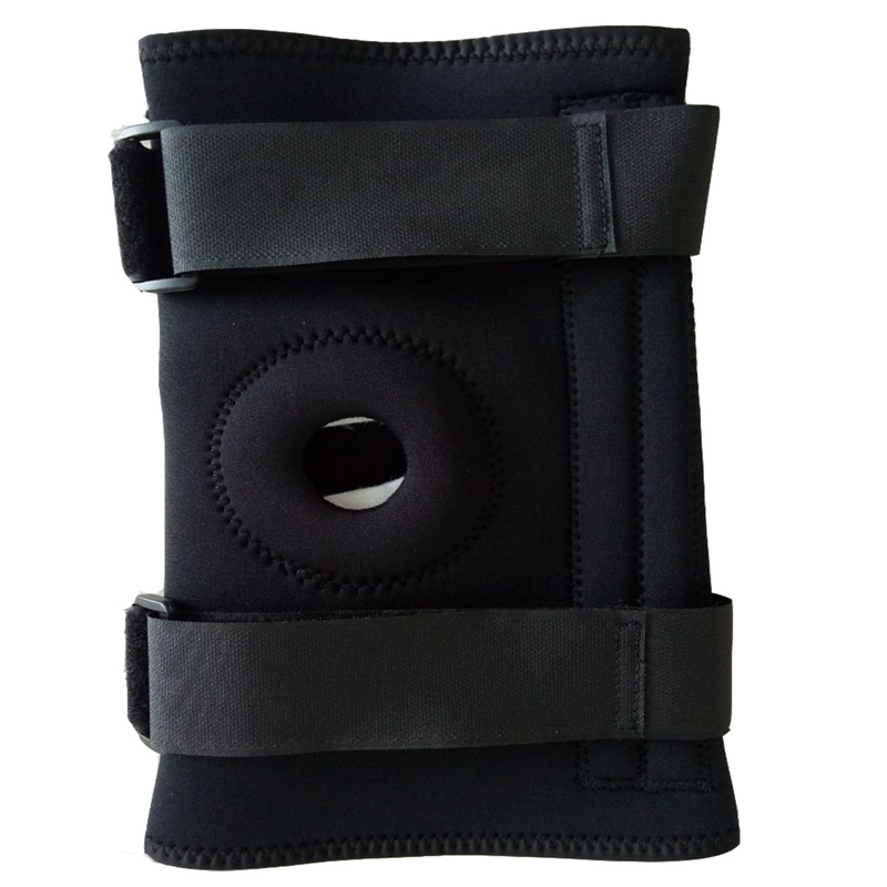 Neoprene knee brace patella support with spring stays