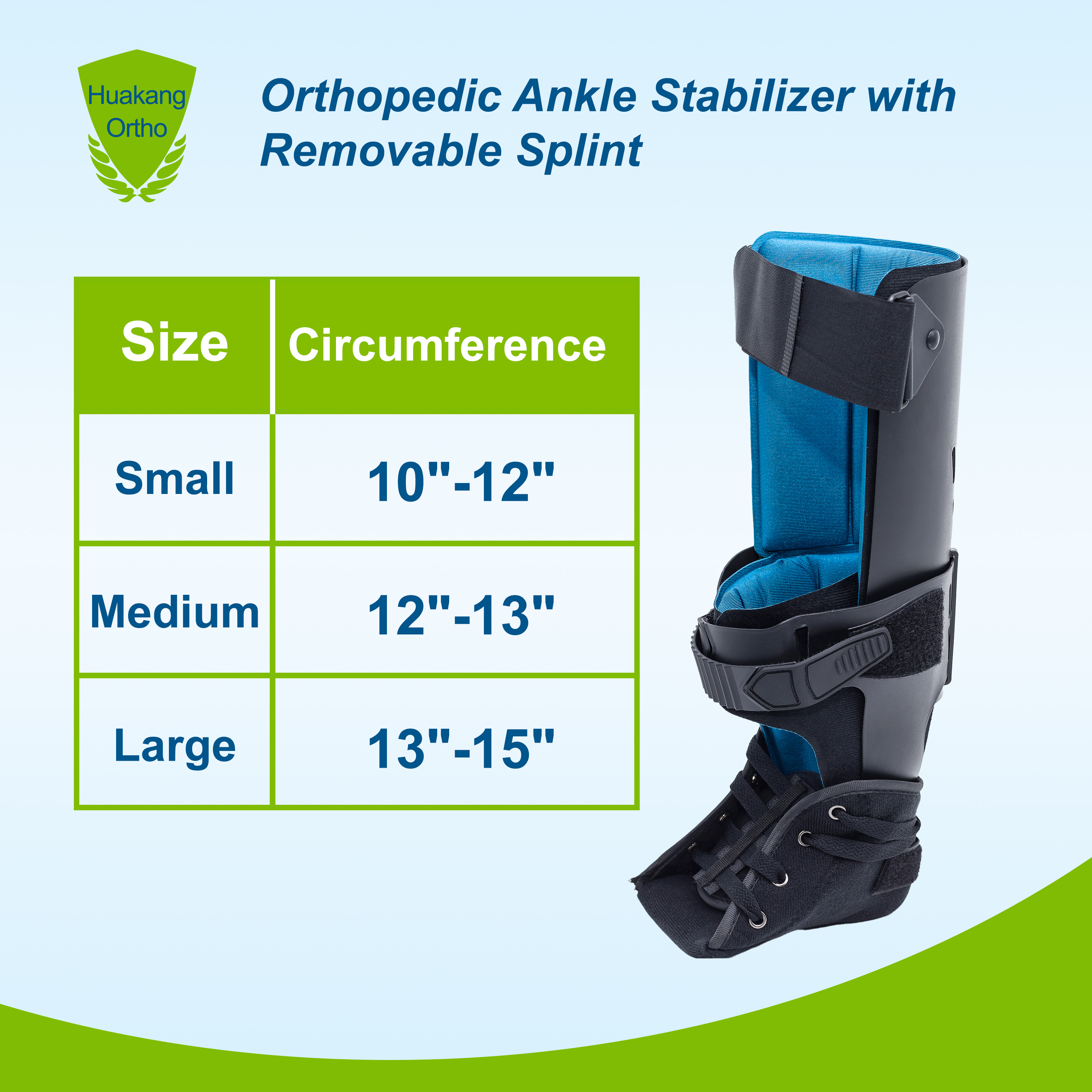 High motion ankle brace for ankle foot sprain