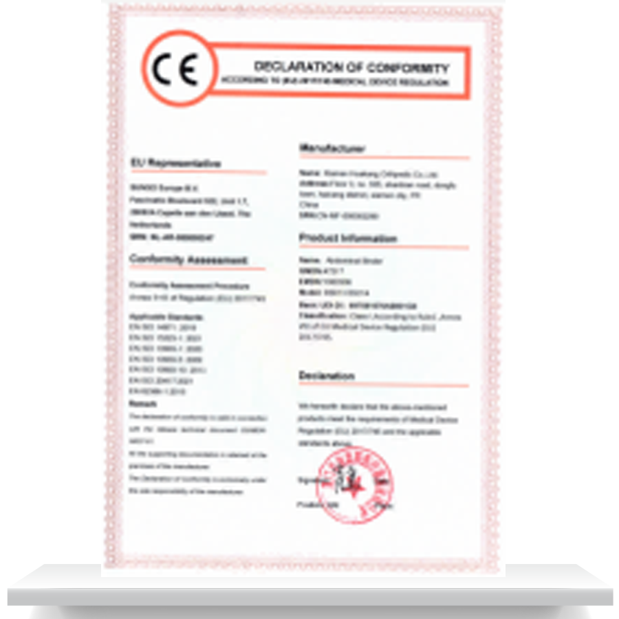 CE-Konformitätserklärung für Bauchbinde