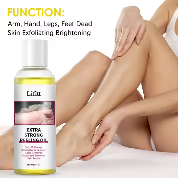 Remove dead skin and exfoliate with super strong peeling oil