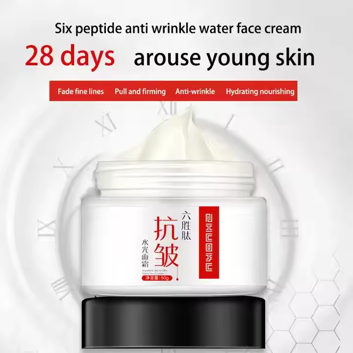 Anti wrinkle and firming hexapeptide face cream