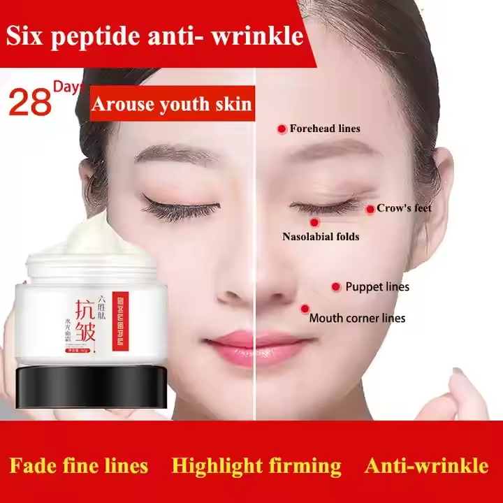 Anti wrinkle and firming hexapeptide face cream