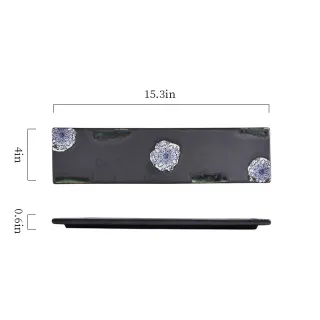 Japanese commercial ultra long sushi plate, stone rectangular teppanyaki plate, sashimi plate, display plate rectangular for O