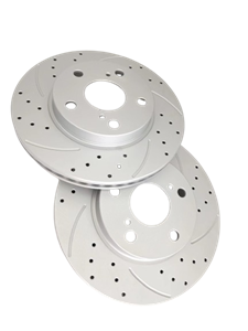drilled and slotted brake disc