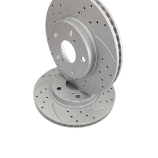 drilled and coated brake disc