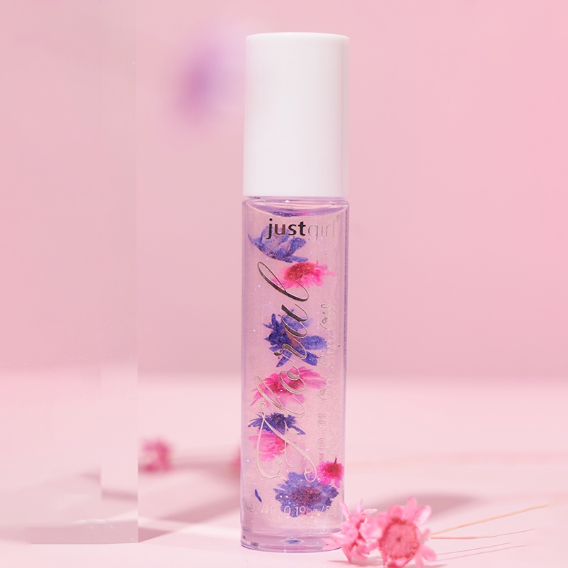 Clear Dry Flower Lip Oil Organic Lip Gloss