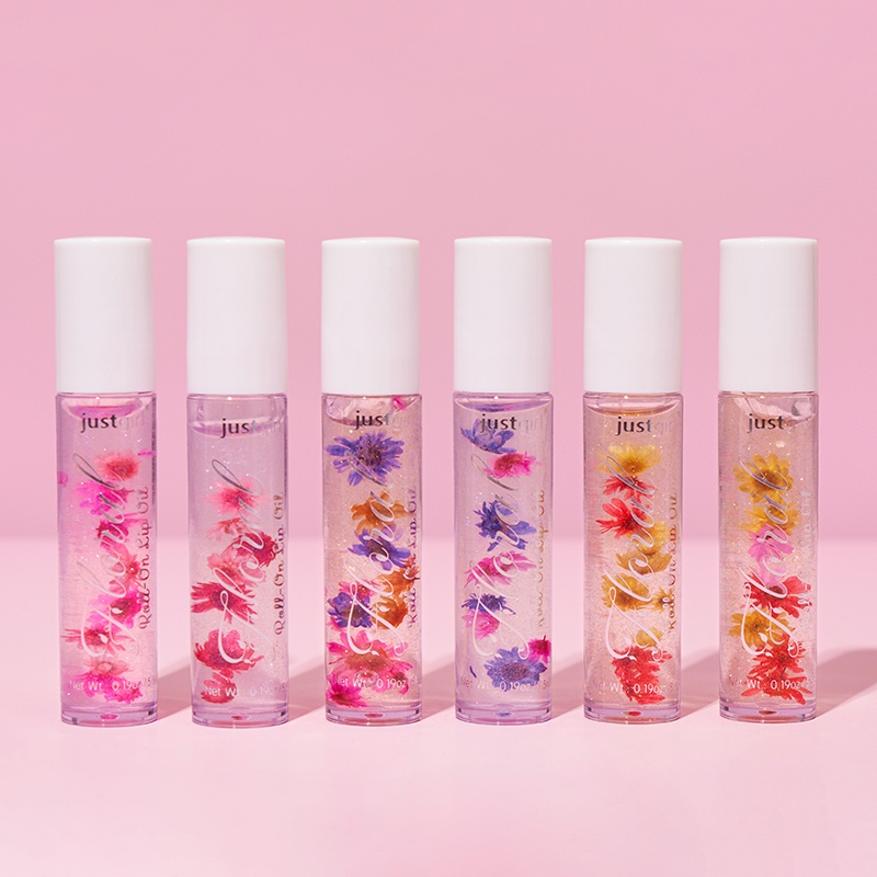 Clear Dry Flower Lip Oil Organic Lip Gloss