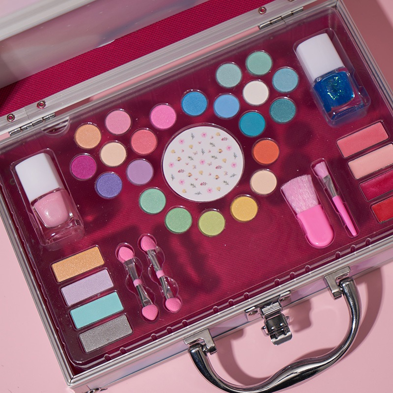 Children Portable Glitter Case With Makeup Kits