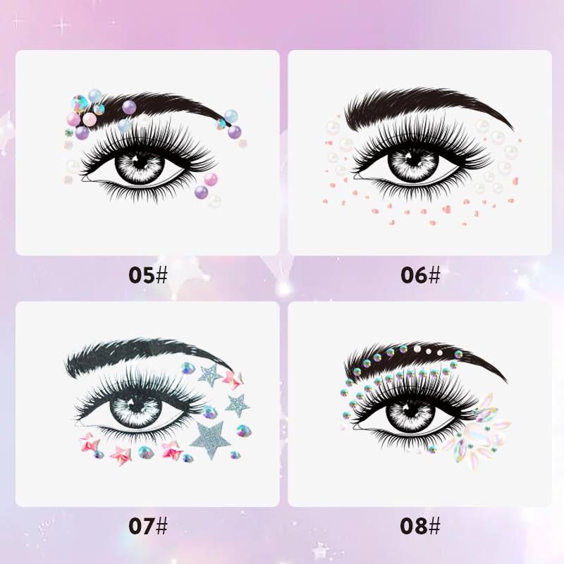 Shiny Diamond Glitter Gem Tattoo Sticker For Kids