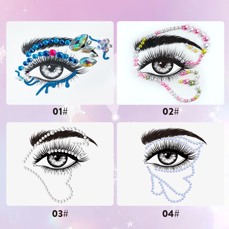Shiny Diamond Glitter Gem Tattoo Sticker For Kids