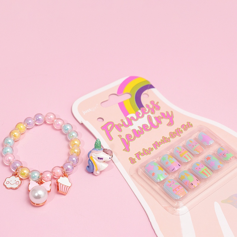 Children Cute Artificial Press On False Nails