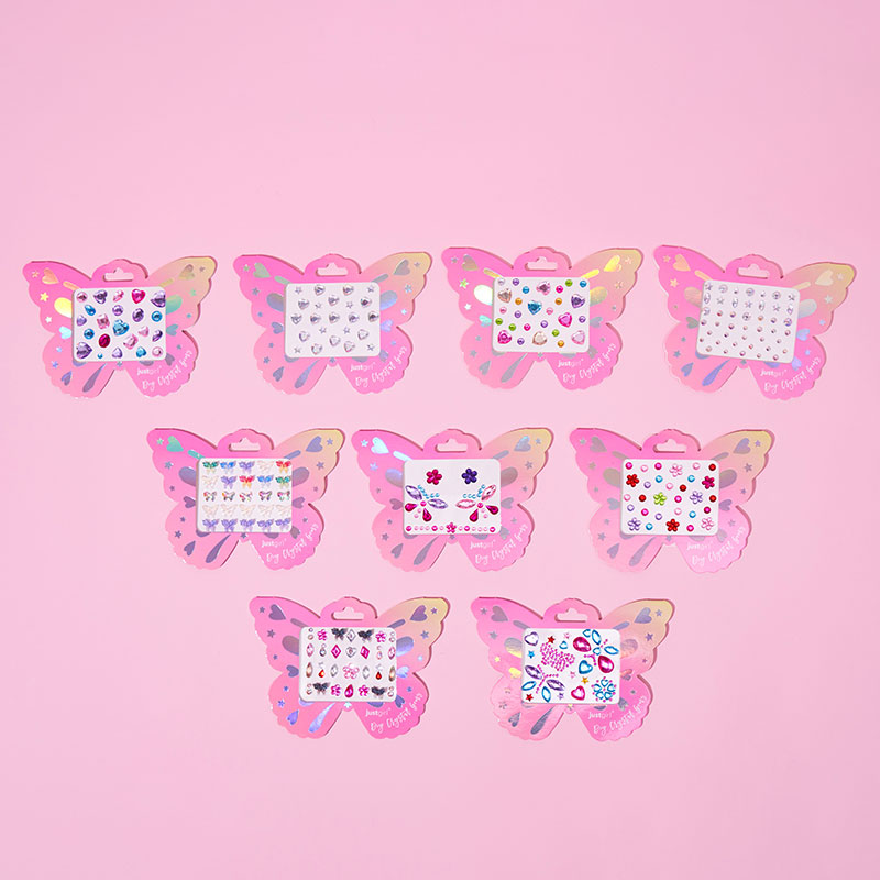 Bling Girls Hair Crystal Sticker With Gem